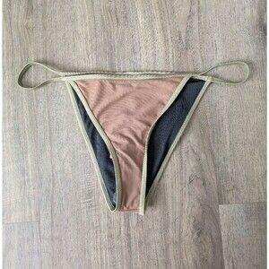 Edited Nwt Olive and Brown Bikini Bottom Sz Xl